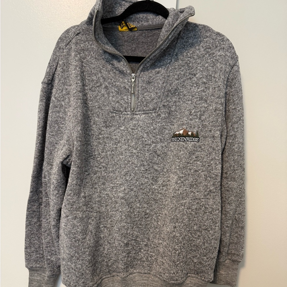 Breckenridge Men's Zip-Up Sweater in Heather Gray